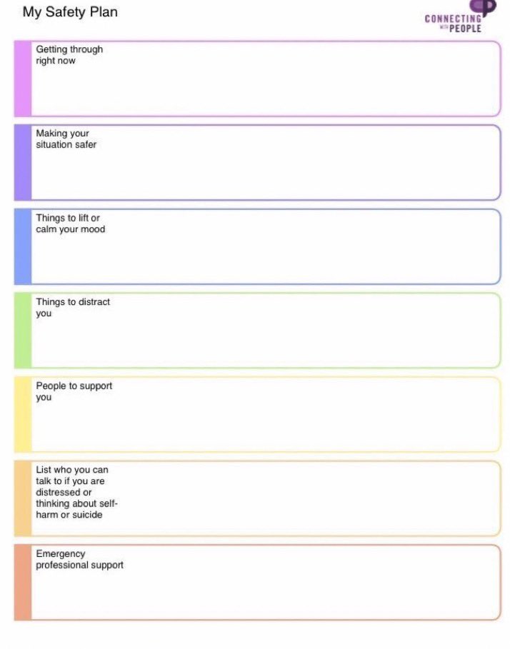 Don’t have a #SafetyPlan? 
See StayingSafe.net
Coproduced by people LivedExp, academics, practitioners
•Hopeful 
•Step-by-step videos 
•Easy to read/clear
•Section for young people
•Advice supporting others
•Pre-populated online Safety Plan
stayingsafe.net/ST/