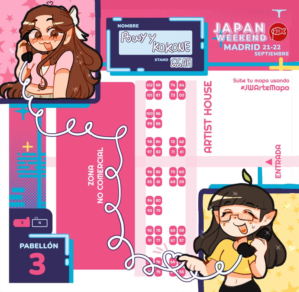 Estaremos <a href="/kokoneakita/">⭐ koko binch ⭐️</a> y yo en el pabellón 3, stand 66 de la Artist House!! 😳

Os dejo por mi insta pq Twitter no lo uso, ahí tengo todo el merch!
instagram.com/powy_wy?igsh=M…

#jwmadrid #jwarte #jwartista #japanweekendmadrid #japanweekendarte #jwartemapa