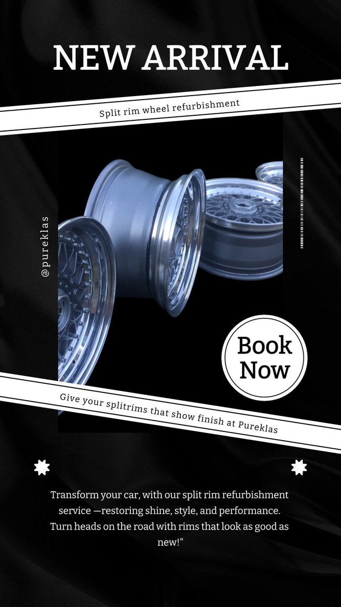 PureKlas's tweet image. Get your split rims looking show-stopping with a top-notch refurbishment! Book now with PureKlas for that perfect, polished finish. Don't miss out—spots filling up fast! #PureKlas #WheelRefurbishment #ShowFinish #bbs #oz #amg #gotti #schmidt
