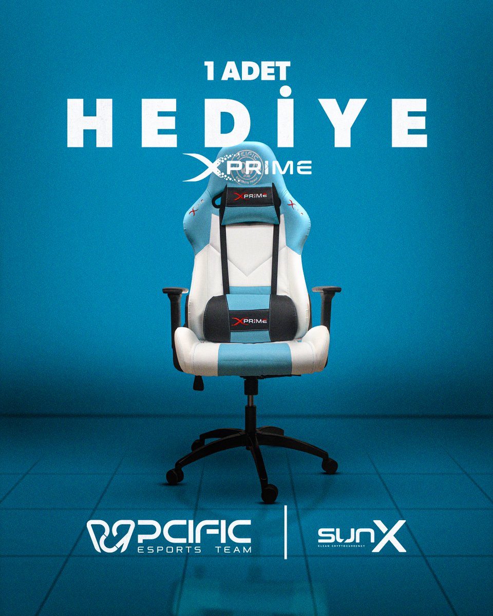 Krallara layık bir taht, SunX'den hediye! 🎁

SunX bir kişiye xPrime PCIFIC ORCA Gaming Koltuğu hediye ediyor. 🌊

💠 <a href="/sunxonline/">SUNX</a> ve <a href="/PCIFICespor/">PCIFIC Esports</a>'u takip et.
💠 Bu gönderiyi RT'le.
💠 SunX Telegram grubuna katıl. [Link Yanıtlarda] 👇

17 Eylül Salı akşamı sonuçları öğren. 🫡