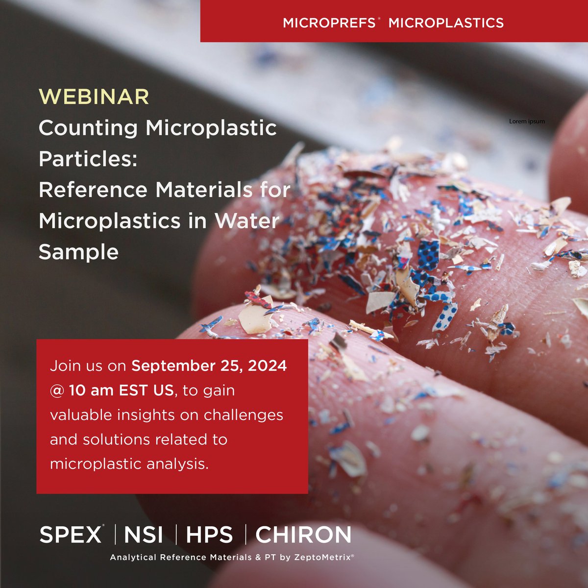 We are pleased to invite you to our upcoming microplastics webinar taking place on September 25, 2024, at 3pm GMT+1. 

Register today: globalmeet.webcasts.com/starthere.jsp?…

Learn more about our microplastics testing products: shop.chiron.no/main.aspx?page…