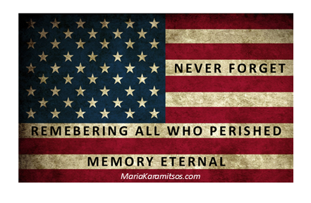 MariaKaramitsos's tweet photo. A moment of silence for all those who lost their lives that horrific day. Prayers for strength for their families. #Sept11 #neverforget #memoryeternal https://t.co/FSL6U8ZfEK