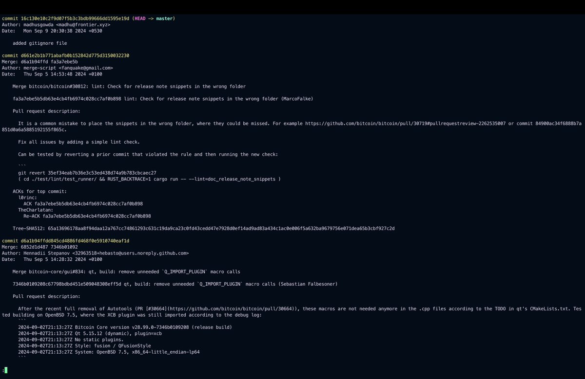 madhusgowda_'s tweet image. Day 06 / 30 of the GitHub Command Challenge

Command: git log

Explanation: Displays the commit history of the repository. This command is used to view past commits and their messages

History Fact: The ability to log commit history is crucial for understanding the evolution of a…