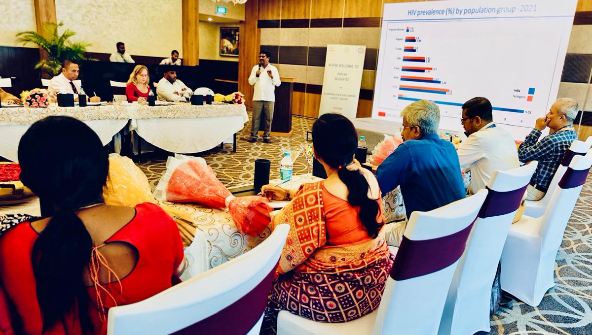 TGSACS1's tweet photo. PEPFAR,USAID & CDC delegates and Partners meeting on 11.9.'24 at Hyderabad.#HIVAware #SpreadLoveNotStigma #HIVPrevention #EndTheStigma #KnowFacts #IndiaFigtsHIVandSTI #CorrectInformation #partnersmeet #usaid #Indextesting #intensifiedieccampaign #MoHFW_INDIA @NACOINDIA https://t.co/U32dwiL5kt
