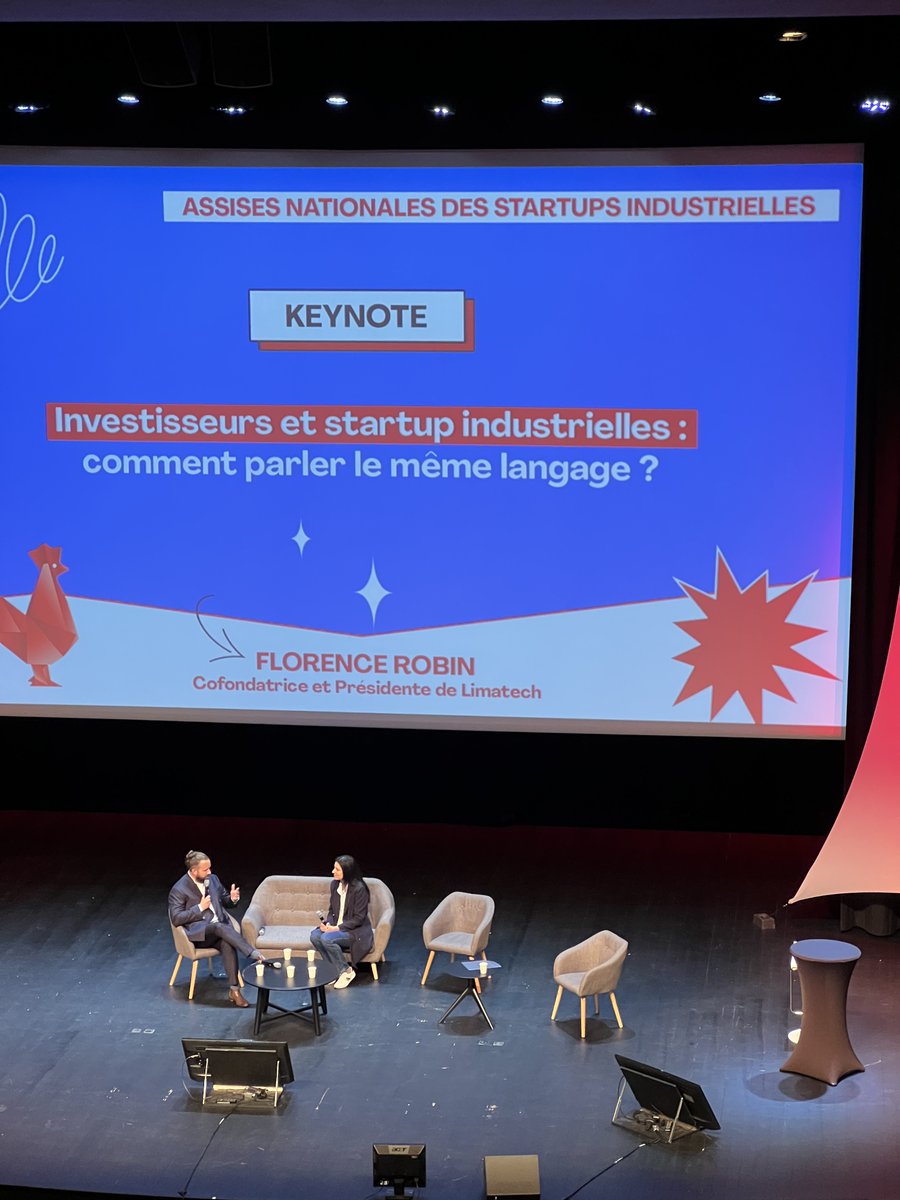 On passe maintenant à une keynote passionnante de Florence Robin, Cofondatrice et Présidente de <a href="/limatech_france/">Limatech</a> avec pour thématique : Investisseurs et start-up industrielles : comment parler le même langage ?