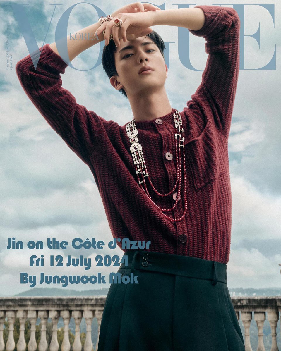 kchartsmaster's tweet photo. JIN for Vogue Korea. https://t.co/vKRNU3R2z9