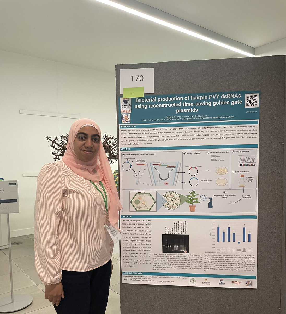 It’s an honour to present a poster at Oxford University, UK, for #PPATH2024. Thanks to the <a href="/BS_PP/">British Society for Plant Pathology</a> for organising this conference
Thanks <a href="/neilboonham/">Neil Boonham</a> and @Blisteredcanker for supervision the work and <a href="/SciencesNCL/">Sciences at Newcastle</a> 
Please if you’re around come and chat 💬😊