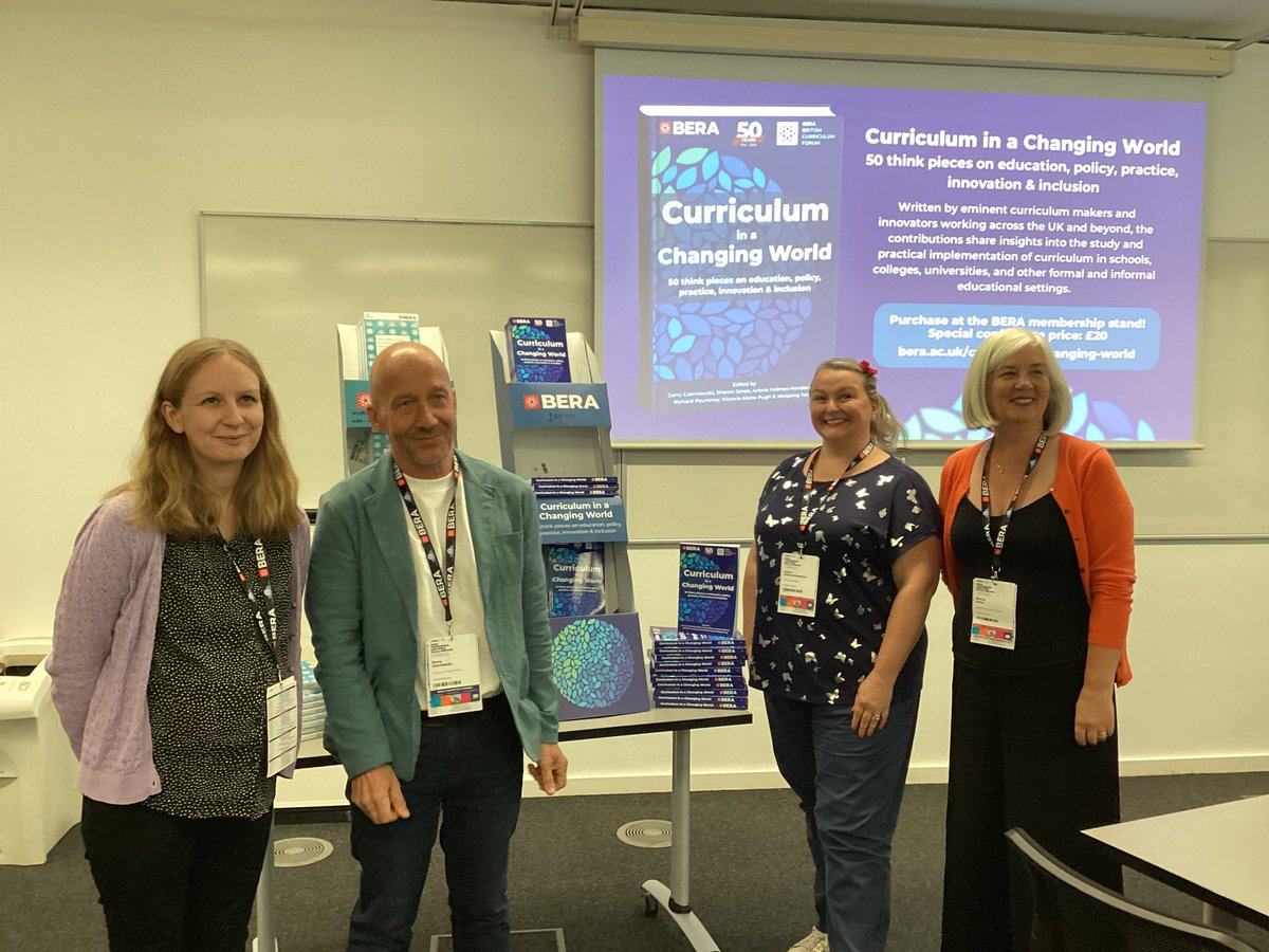 Curriculum in a Changing World is out now! 📚📣

Order on Amazon, Waterstones or direct from our distributor Troubador. 

@GCzerniawski <a href="/cbiggerpicture/">Sharon Jones</a> <a href="/ProfArleneHH/">Professor Arlene Holmes-Henderson MBE</a> <a href="/dead_of_night/">Richard Pountney</a> <a href="/Dr_Weipeng_Yang/">Dr Weipeng Yang</a> @BERABCF 

bera.ac.uk/publication/cu…