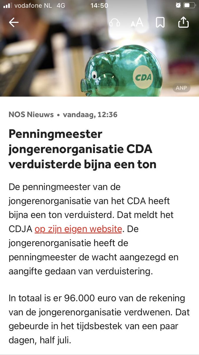 NielsAhob2's tweet photo. Heel betrouwbaar het CDA…
#CDA #CDJA
@SamHvNL @Merelek @vandaaginside @wilfredgenee @fonslambie @RTLnieuws https://t.co/UyFaho3F4E
