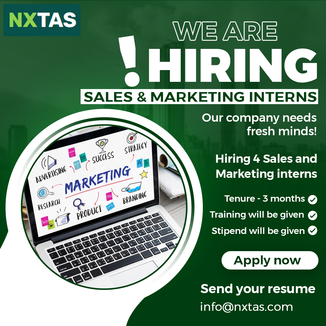 realnxtas's tweet photo. We are hiring!! Send your resumes to info@nxtas.com
#HiringNow #marketing #sales https://t.co/bNBVqSEtUC