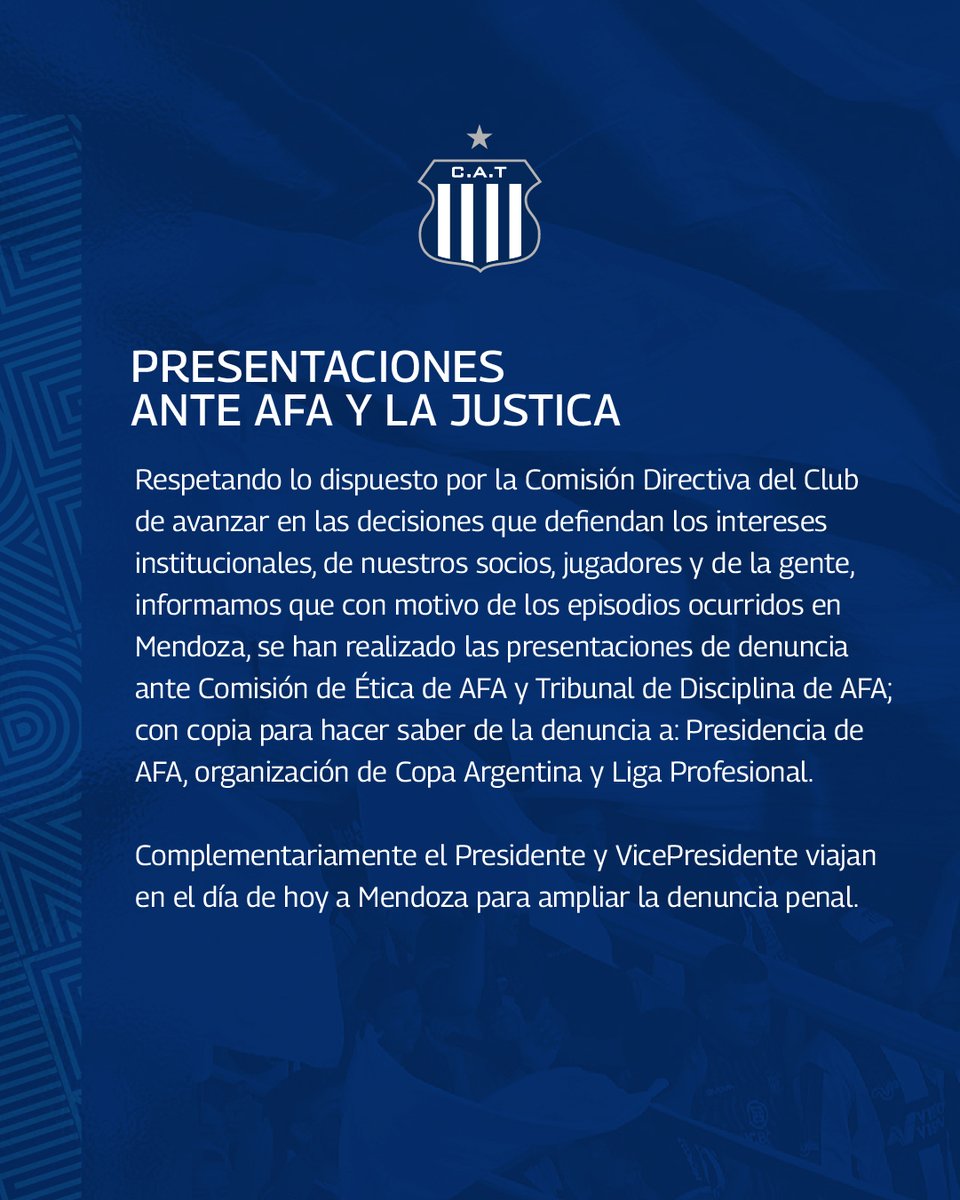 CATalleresdecba's tweet photo. 🔵 PRESENTACIONES ANTE AFA Y LA JUSTICA https://t.co/1gJvXDM3MA