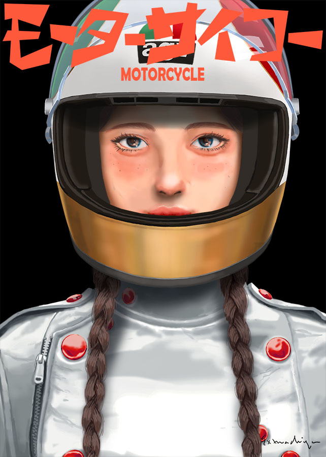 「モーターサイコー#02 ～MOTORCYCLE～ #motorcycle #AG」|マチパーのイラスト