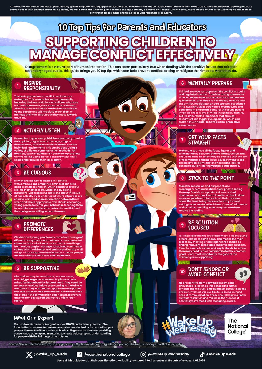 Please see the below image from The National College. #WakeUpWednesday