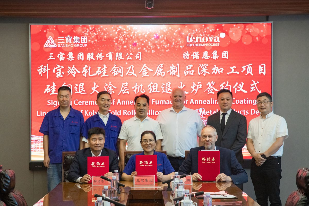✍Sanbao Group beauftragt Tenova LOI Thermprocess mit der Lieferung von drei Glüh- und Beschichtungslinien (ACL) für nicht kornorientiertes (NGO) Elektroband

👉Mehr unter: loi.tenova.com/newsroom/lates…

<a href="/tenovagroup/">Tenova</a>