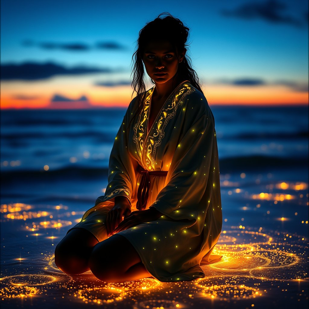 Kursed_Ai's tweet photo. Ocean whispers dreams,
Ethereal light particles,
Journey to find truth.

@gencraft_ai 

#beauty #beautiful #ethereal #fantasy #light #neon #fantasygirl #1girl #ocean #kursed #dream #dreamscape #dreamy #whimsical #whimsy #AIart #aiartist #aiartwork #gencraftai https://t.co/pWmxN0UWAr