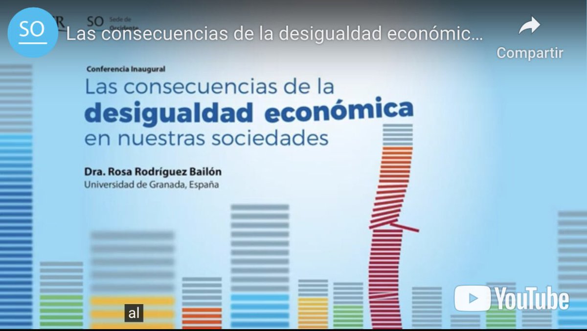 La semana pasada <a href="/rrbailon/">RosaRodríguez-Bailón</a> estuvo como profesora visitante en la <a href="/UniversidadCR/">UCR</a> Sede Occidente (San Ramón). Tuvo el privilegio de hacer la  Lección inaugural ⬇️ "Las consecuencias de la desigualdad económica en nuestras sociedades" Puedes verla aquí 👉🏼 youtube.com/watch?v=d4CCW0…