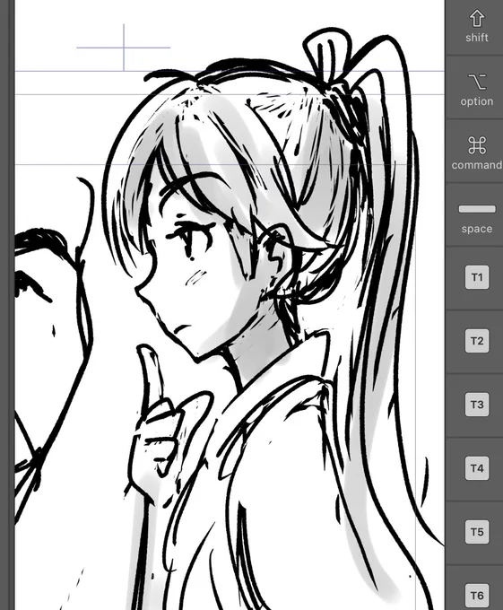ペン入れしてるよ