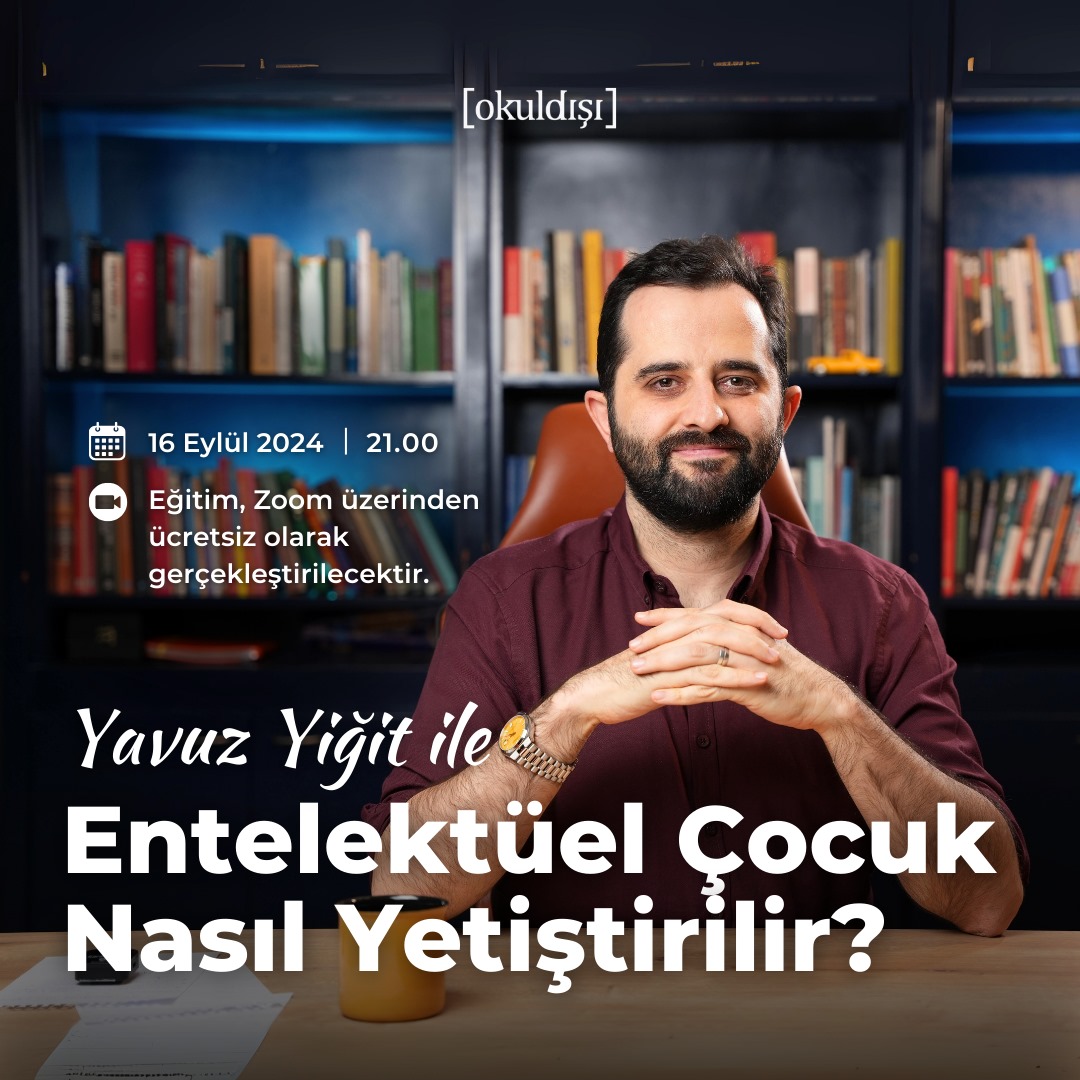 Yavuz Yiğit ile çocuklarınızın entelektüel gelişimlerini destekleyeceğiniz ve etkili stratejiler öğrenebileceğiniz ücretsiz seminer için başvuru formunu doldurmayı unutmayın.
Başvuru Formu; docs.google.com/forms/d/e/1FAI…