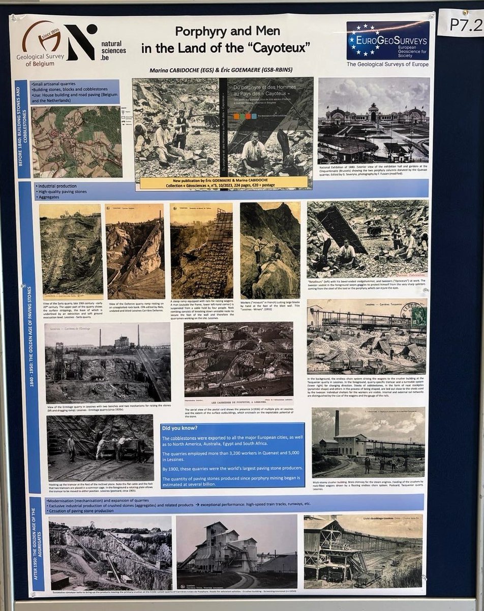 EuroGeoSurveys (@eurogeosurveys) on Twitter photo At 8th International Geologica Belgica Meeting! <a href="/EuroGeoSurveys/">EuroGeoSurveys</a>’ Marina Cabidoche and Eric Goemaere from the <a href="/GSBelgium/">Geological Survey BE</a> showcased their poster on 'Porphyry and Man in the Land of the Cayoteux'. 📈 A fantastic opportunity for the earth sciences knowledge exchange & networking! At 8th International Geologica Belgica Meeting! <a href="/EuroGeoSurveys/">EuroGeoSurveys</a>’ Marina Cabidoche and Eric Goemaere from the <a href="/GSBelgium/">Geological Survey BE</a> showcased their poster on 'Porphyry and Man in the Land of the Cayoteux'. 📈 A fantastic opportunity for the earth sciences knowledge exchange & networking!