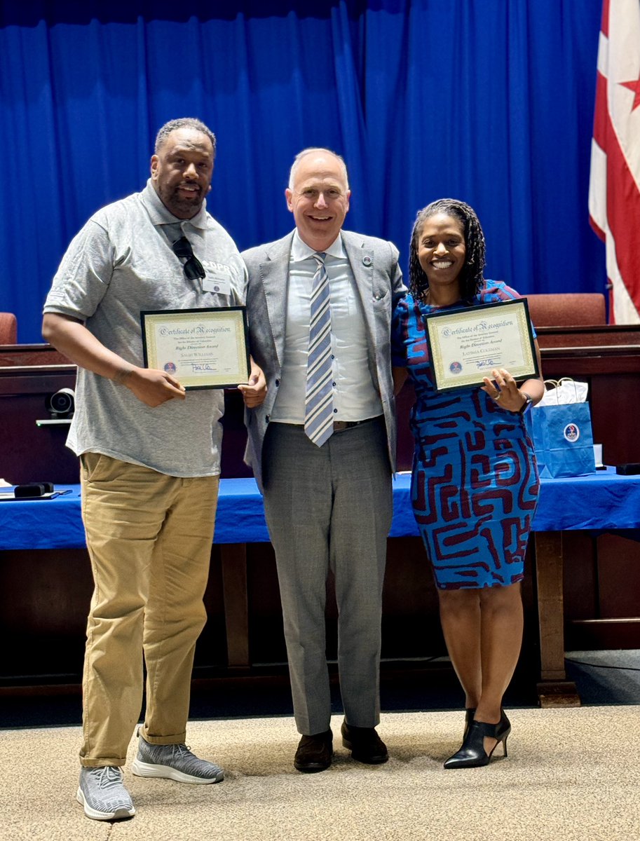 We also honored two exceptional adults for their tireless efforts to empower DC youth.

🏅 Salih Williams (<a href="/bootsyvegas/">Bootsy Vegas</a>) serves as Program Director for <a href="/DCDPR/">DC Parks & Recreation #WhereFunHappens</a>'s Deanwood Radio Broadcast Youth Journalism Program.

🏅 Latisha Coleman (@LatishaHC) is Principal at <a href="/JohnsonMiddleDC/">John Hayden Johnson</a>.