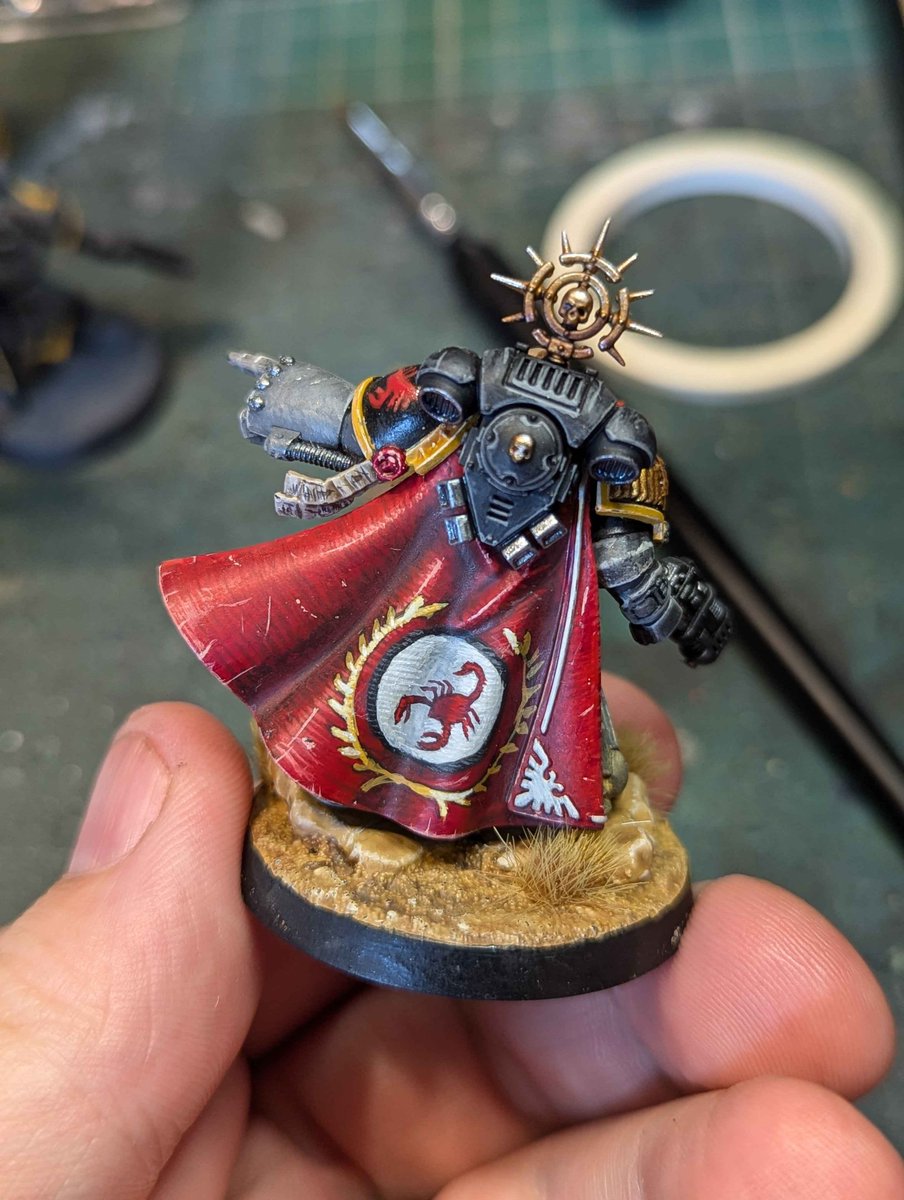 LordDourin's tweet photo. You have a chance to win this Red Scorpions Captain! 

For every £5 donation, you will be entered into the hat for a chance to win a beautifully painted battle company with all proceeds going to CALM. #redscorpionsproject #warhammer40k 

https://t.co/gwJnv86s0Z https://t.co/hRKcMQNTqY