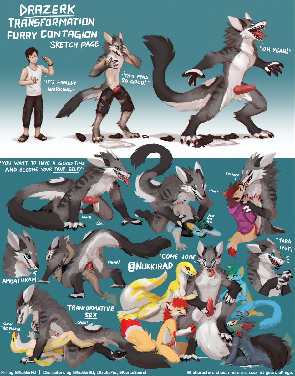 NukkirAD's tweet photo. A fun TF sketch/painting page✨

I just love the idea of spreading a TFs through fun and intimate means :>

#nsfw #transfur #TFTuesday #TFEveryday https://t.co/DWnUOZNveI