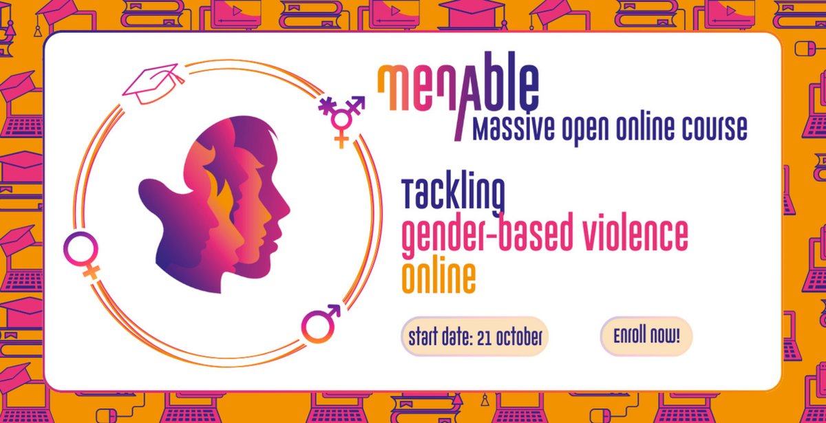 🎓 Exciting news for educators! Join #menABLE #MOOC "Tackling Gender-Based Violence Online" &amp; learn how to guide your students in addressing gender-based violence online issues. Click here to know more! bit.ly/GBV_MOOC  #gbvMOOC
📅Starting date: 21 October