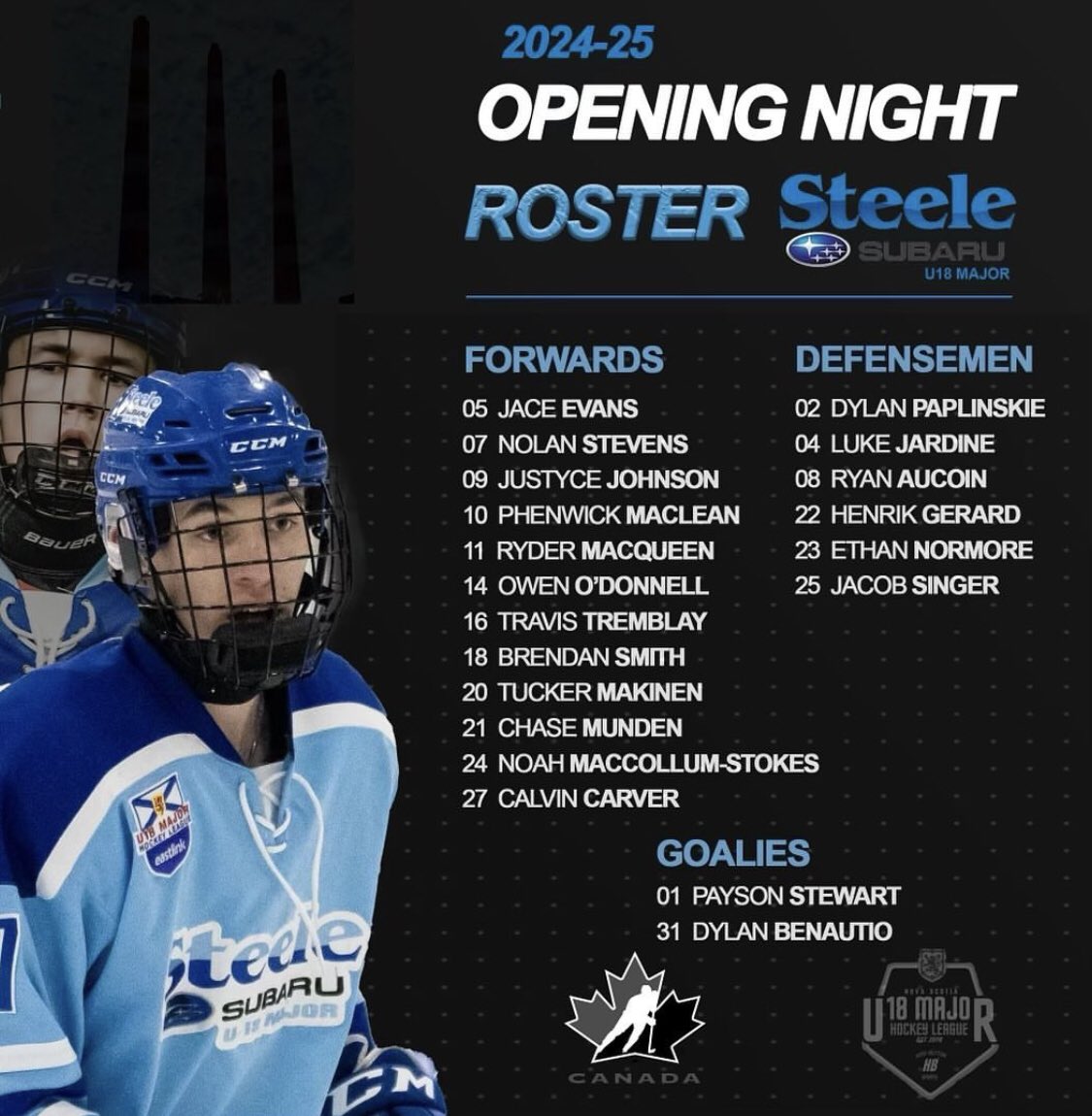 Here is the 2024-2025 edition of the Dartmouth Steele Subaru U18!