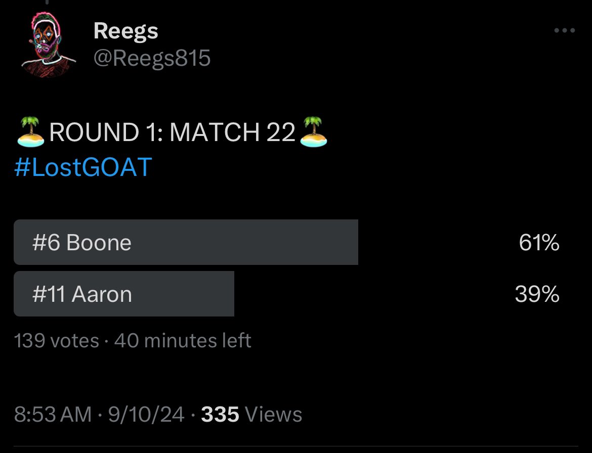 Reegs815's tweet photo. ATTENTION #BabyTwitter, finish literally shitting yourself, put down the freaking ba-ba and VOTE!! #LostGOAT https://t.co/aoXQTiogRH