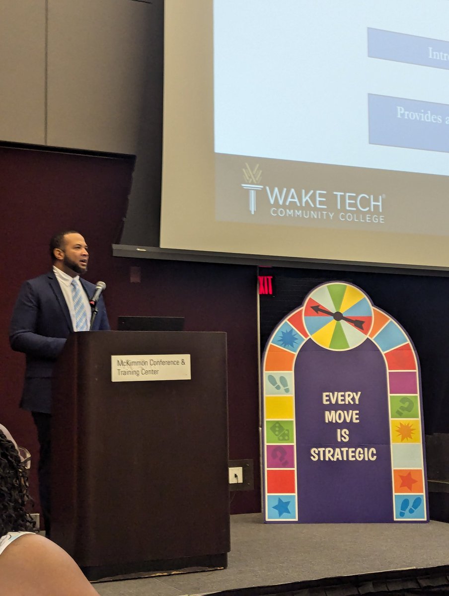 Elvin James from <a href="/waketechcc/">Wake Tech</a> speaking to our <a href="/WCPSS_ALS/">ALS</a> family about Career and College Promise (CCP). Making sure #EveryMoveIsStrategic!