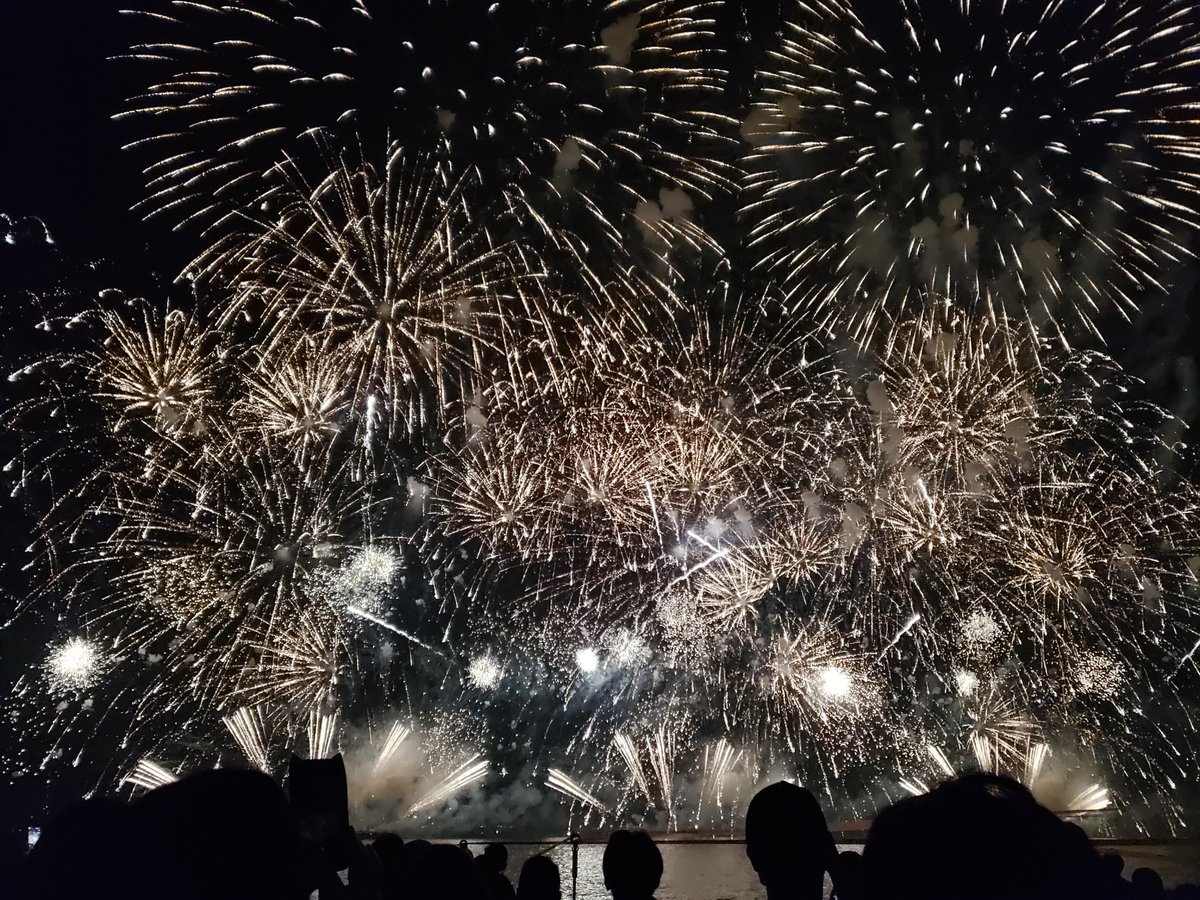 FieurePlays's tweet photo. The Rising event definitely felt like a callback to the fireworks show they did last year in Tokyo Bay, wish I could see the real thing again ❤❤❤ #ffxiv #ff14 https://t.co/5hUbClYh4d