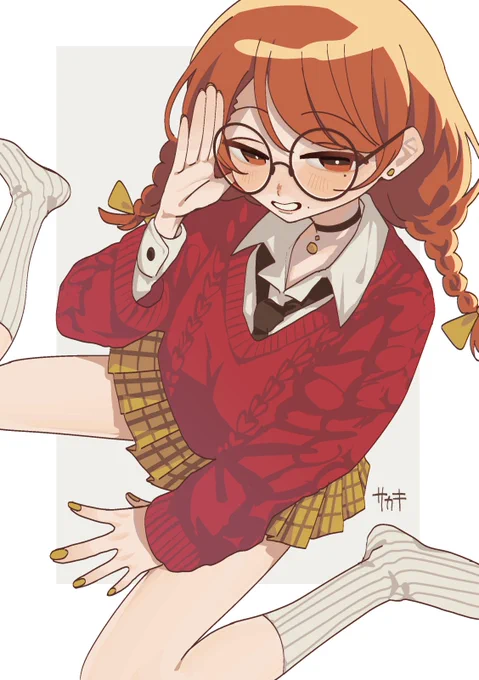 秋めき眼鏡girl 