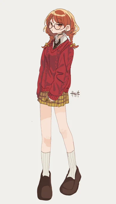 秋めき眼鏡girl 