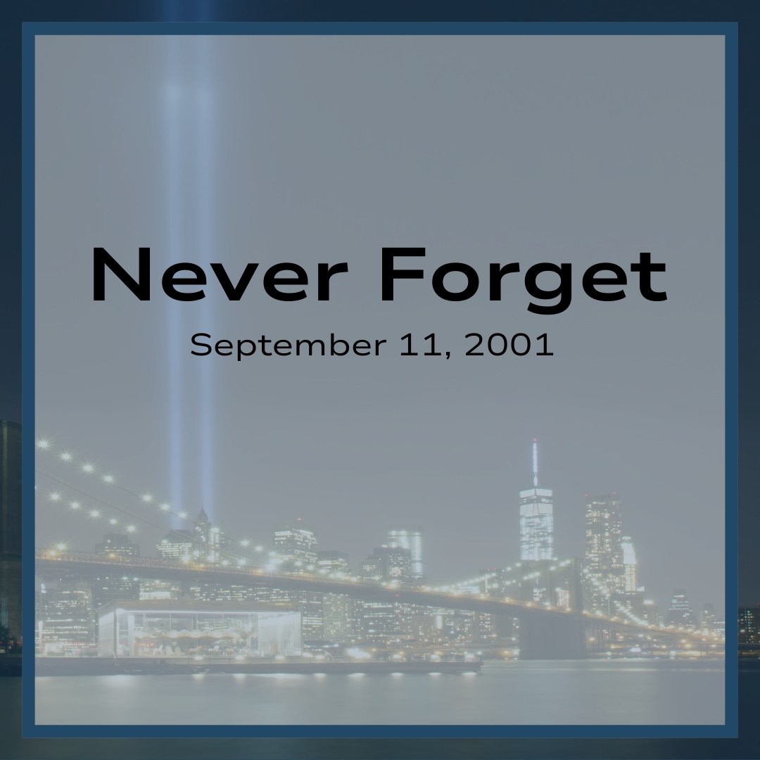 Today, we remember the tragic events 23 years ago that changed our country forever and the thousands of lives we lost. We also recognize and honor the first responders and military members who stepped up in our time of need and the sacrifices they made for our nation.
