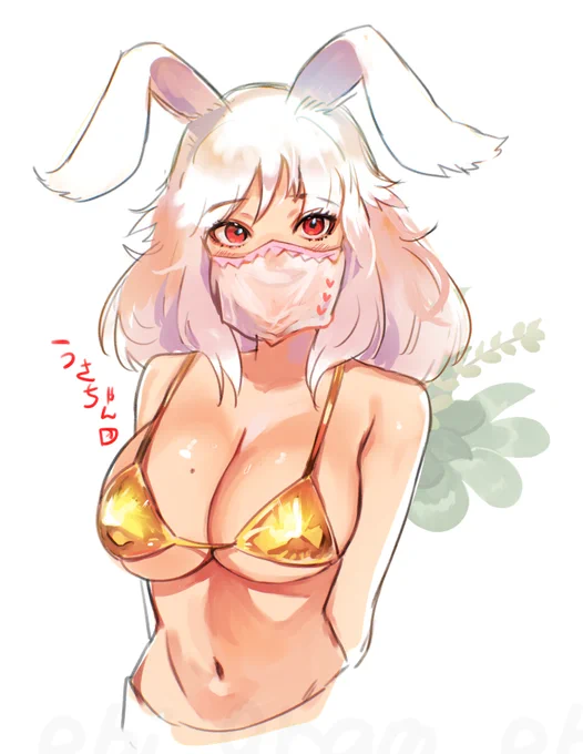 まだ暑いからヴィエラさん落書きしました 