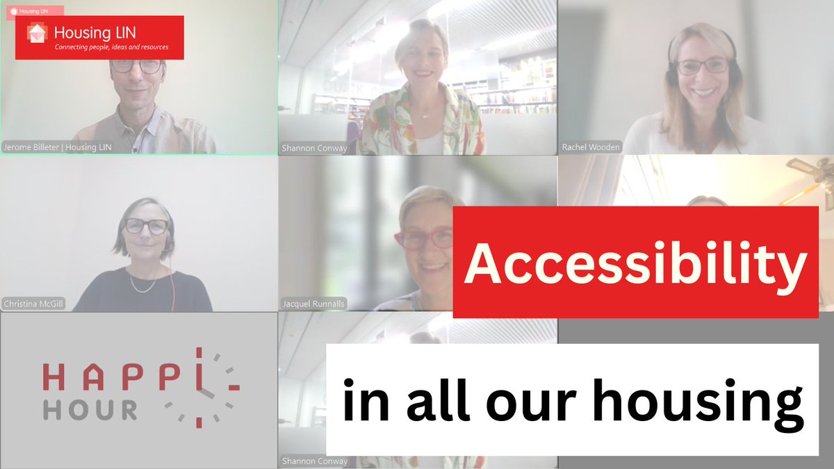 HousingLIN's tweet image. 🎥Recording now available!

To mark #AccessibleHomesWeek our embedding accessibility in housing #HAPPIHour featured @Habinteg, @Ageing_Better, Picture This &amp;amp; @wandbc, all calling for urgent action to tackle the UK’s growing shortage of accessible homes.

➡️housinglin.org.uk/Events/HAPPI-H…