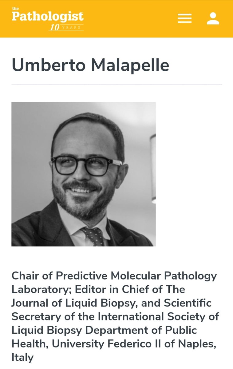 Mariantonia Nacchio (@mariantonianac1) on Twitter photo It's a great emotion to share the article on The Pathologist Power List 2024 🎉
Our great <a href="/UmbertoMalapel1/">Umberto Malapelle</a> has been named 'Heroes of Pathology', a title given to problem solvers for those in difficulty! 🌍
<a href="/pathologistmag/">The Pathologist</a> really hit the mark 💘
thepathologist.com/power-list/202… It's a great emotion to share the article on The Pathologist Power List 2024 🎉
Our great <a href="/UmbertoMalapel1/">Umberto Malapelle</a> has been named 'Heroes of Pathology', a title given to problem solvers for those in difficulty! 🌍
<a href="/pathologistmag/">The Pathologist</a> really hit the mark 💘
thepathologist.com/power-list/202…