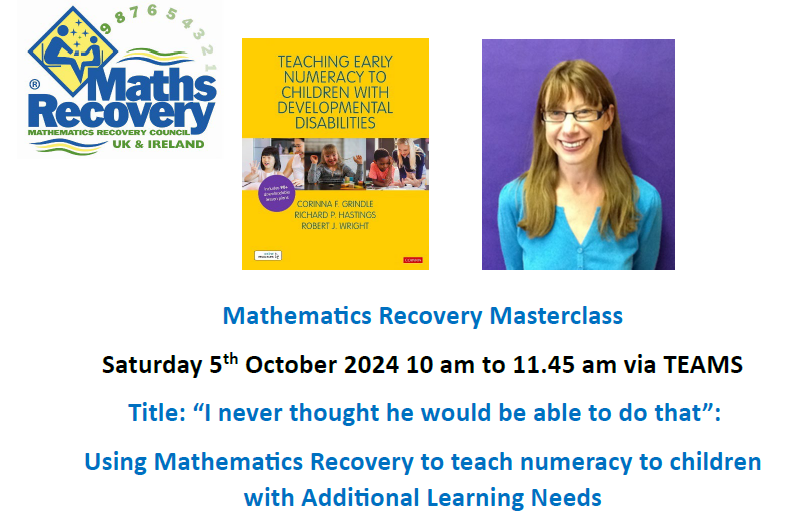 Maths Recovery UK (@mathsrecoveryuk) on Twitter photo Maths Recovery Masterclass with Corinna Grindle on 5th Oct 2024.
If you would like to join us for this event, please contact mathsrecoveryuk20@gmail.com before the end of September 2024 to secure your place.#cpdmaths Maths Recovery Masterclass with Corinna Grindle on 5th Oct 2024.
If you would like to join us for this event, please contact mathsrecoveryuk20@gmail.com before the end of September 2024 to secure your place.#cpdmaths