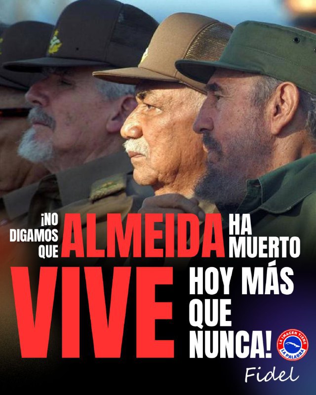 La muerte no constituye freno alguno para que continúen tus ideas y se expandan entre los miles y miles de cubanos, que como tú afirmamos ¡Aquí no se rinde nadie!
#AlmeidaVive