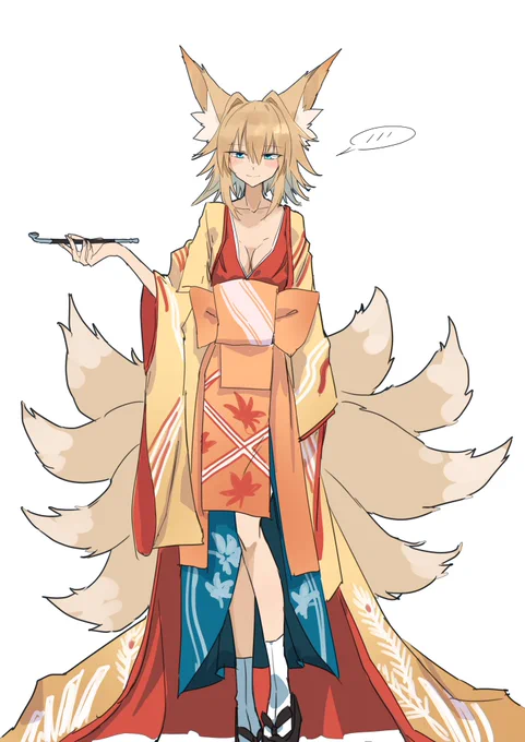 #東方Project #八雲藍  九尾の狐の頃の花魁衣装を 久しぶりに着て、満更でもないが ちょっと恥ずかしい藍さま