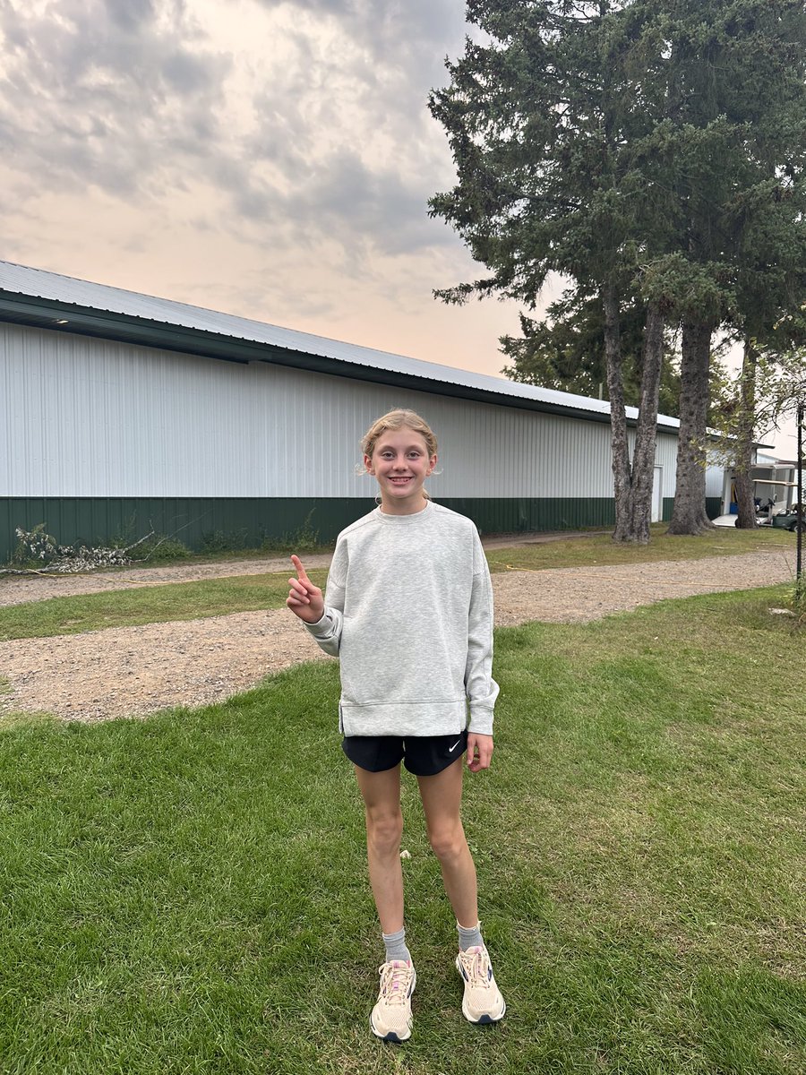 Another great CC meet for the Hawks!  Cooper placed 11th in the boys 5K, Ferrah placed 8th, Zoey placed 9th, Kenzie placed 12th in the girls 5K. Nora placed 1st in her fourth straight Middle School 2 mile race!!