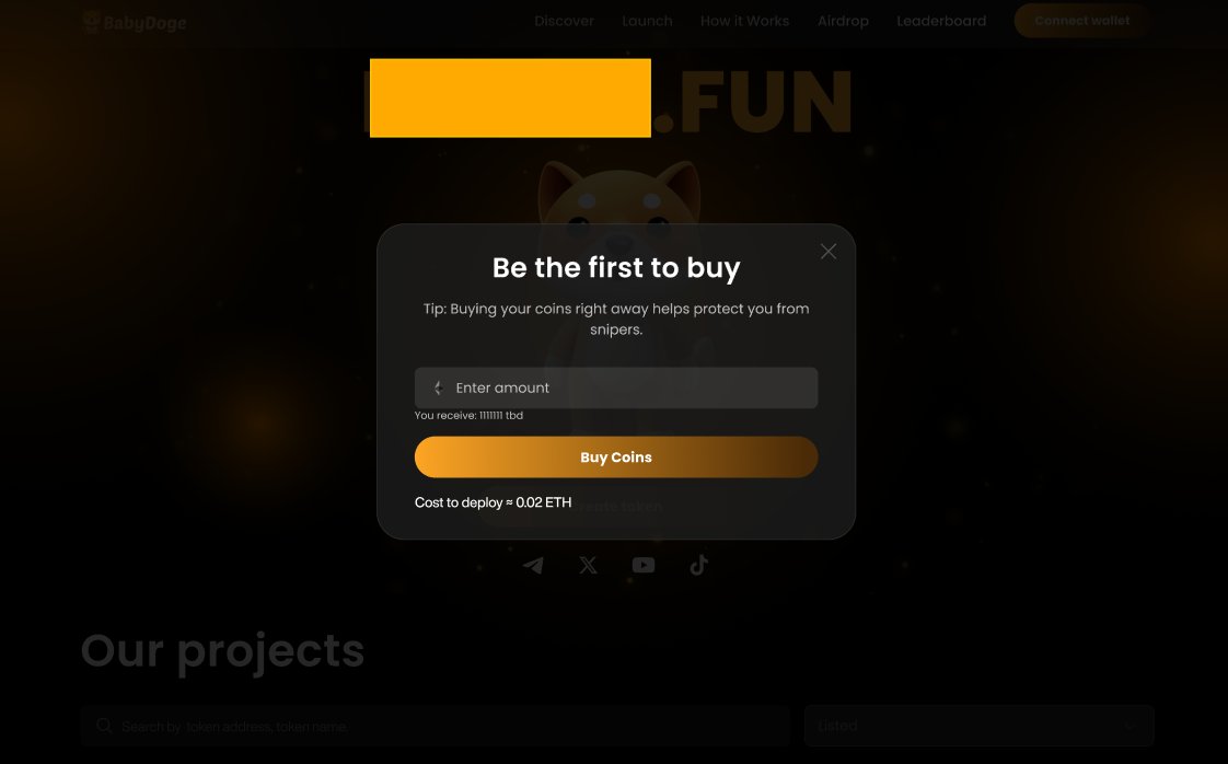 BabyDoge's tweet photo. Buy your own coins before snipers 👀

Revenue will be used to buy back &amp; burn BabyDoge tokens.

Releasing soon! 👀 https://t.co/JK8NSFyuRM