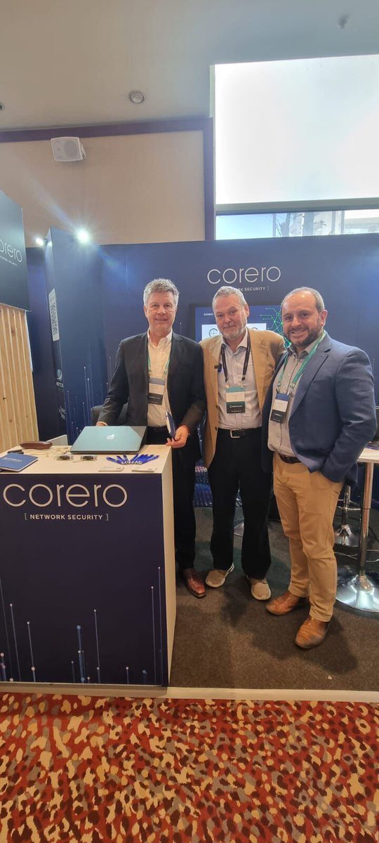 Corero's tweet photo. What an amazing experience at #CONECTAChile! Our booth was buzzing, and we loved sharing our #DDoS insights as a panelist. Thanks to everyone who joined us—exciting things ahead! 🔥💡 #DDoSProtection #Networking https://t.co/5SOCVUR5GU