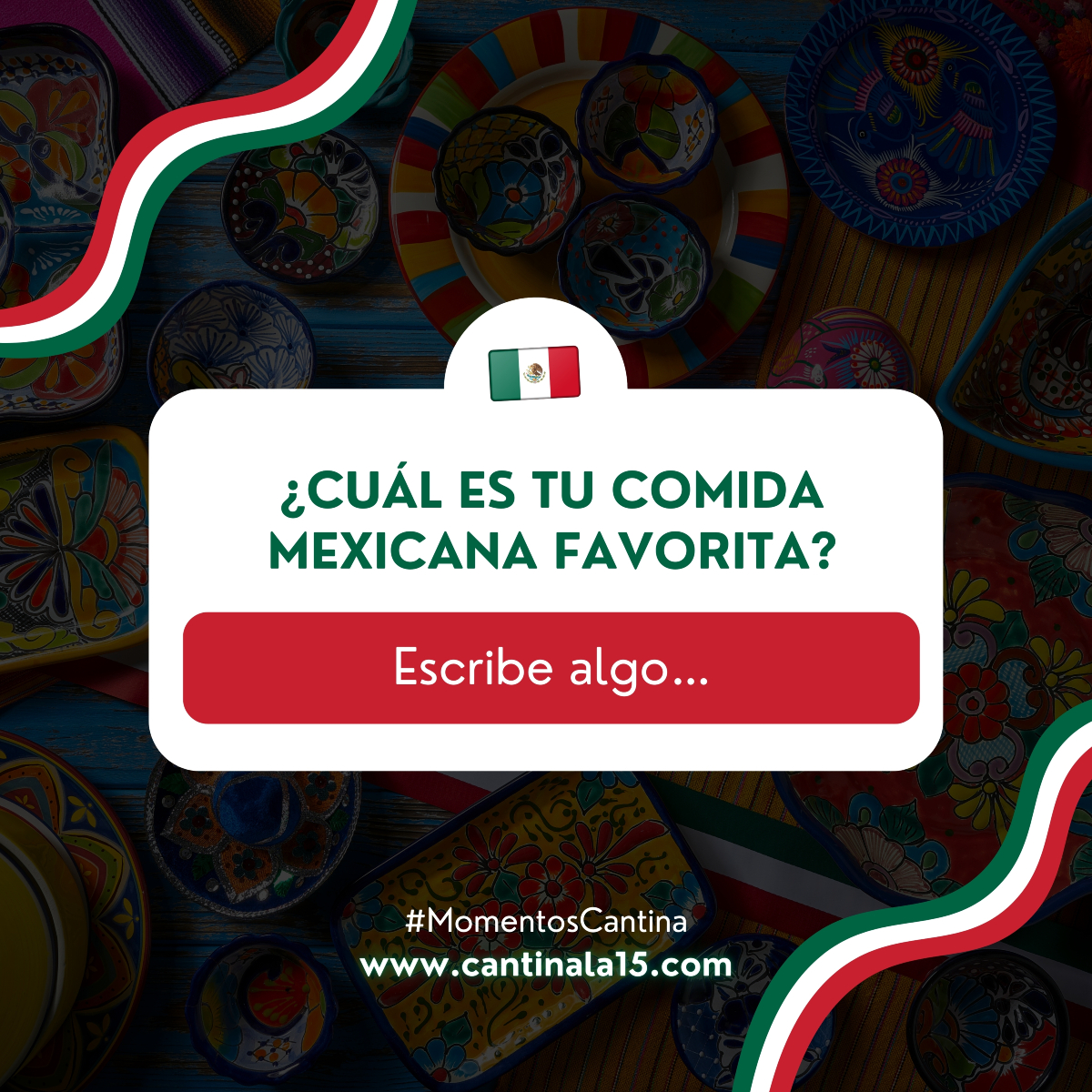 CantinaLa15's tweet photo. ¿Cuál es tu comida mexicana favorita? 🇲🇽  ¡Te leemos en los comentarios! 👇🏻

#cantinala15 #experiencia15de10 #momentoscantina #cali #bogota #restaurantemexicano https://t.co/xdrWZkxgyt
