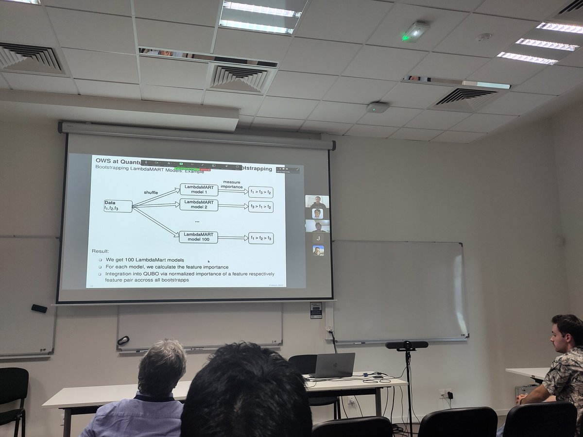 <a href="/maik_froebe/">Maik Fröbe</a> Great talk on the Team <a href="/OpenWebSearchEU/">OpenWebSearch.eu @openwebsearcheu@suma-ev.social</a>'s submission to the QuantumCLEF shared task on how to exploit #QuantumComputing for feature selection in IR 👍
Exciting new direction of IR research at #CLEF2024 #QuantumCLEF2024