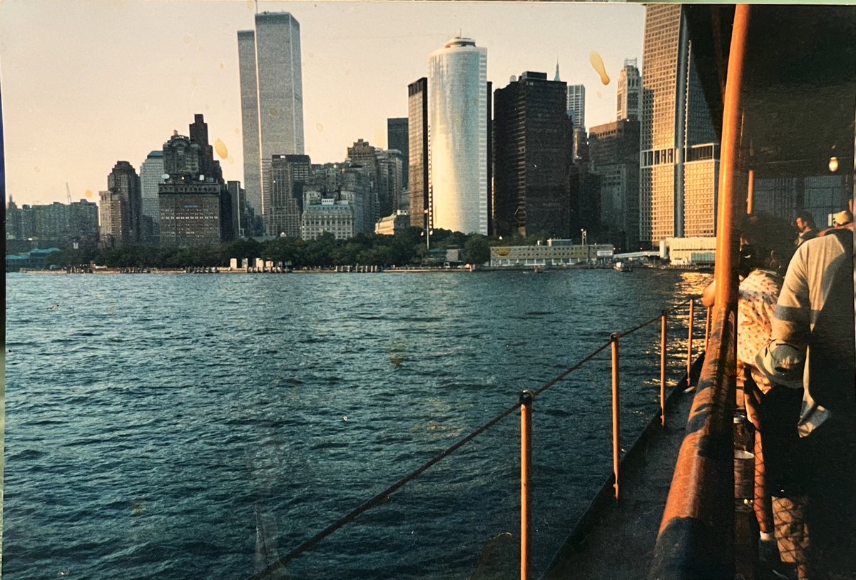 view of Lower Manhattan ca. summer ‘00 — was taking a photo of my then-new-to-me office there on the waterfront