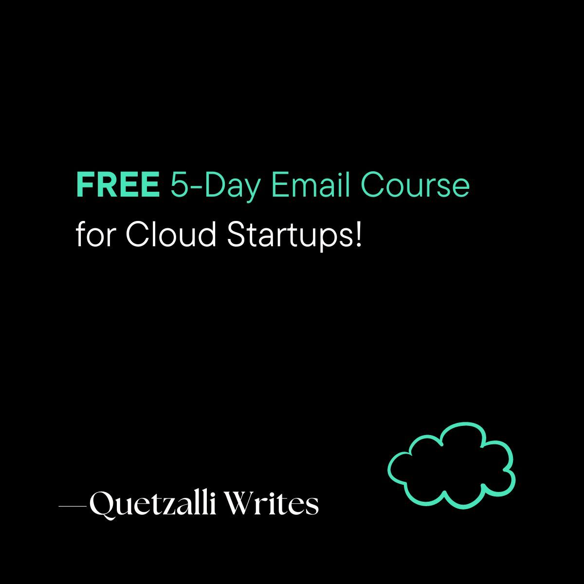 FREE 5-Day Email Course! 🚀🤑

Struggling with cloud infrastructure? 

My free email course, "𝘛𝘩𝘦 𝘊𝘭𝘰𝘶𝘥 𝘚𝘵𝘢𝘳𝘵𝘶𝘱 𝘍𝘰𝘶𝘯𝘥𝘦𝘳’𝘴 𝘚𝘦𝘦𝘥 𝘍𝘶𝘯𝘥𝘪𝘯𝘨 𝘚𝘶𝘤𝘤𝘦𝘴𝘴 𝘉𝘭𝘶𝘦𝘱𝘳𝘪𝘯𝘵," helps cloud startups and founders like you navigate essential strategies.