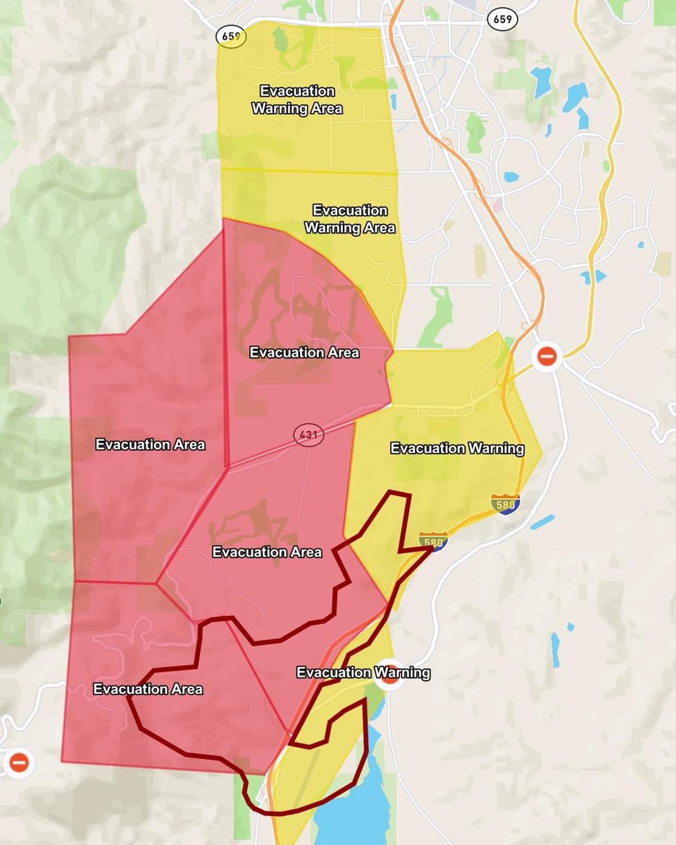 ⚠️UPDATE: #DavisFire Evacuation Warning Areas. Red Flag Warning today due to dangerously forecasted strong winds, up to 70 mph on ridgelines. Prepare a go-bag and be ready to leave. Details: bit.ly/4d0egS2

Follow perimetermap.com for updates on evacuation info.