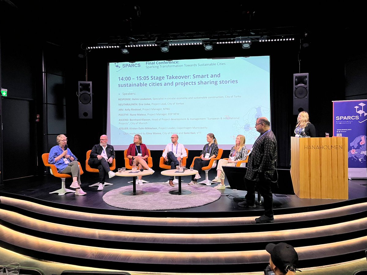 .<a href="/h2020response/">RESPONSE</a>, NEUTHRALPATH, ARV, POCITYF , ASCEND, and <a href="/AtelierH2020/">AtelierH2020</a>  took the stage at the SPARCS Final Conference to share their experiences with energy transition, Positive Energy Districts (PEDs), and climate neutrality in cities. Exciting insights ahead!