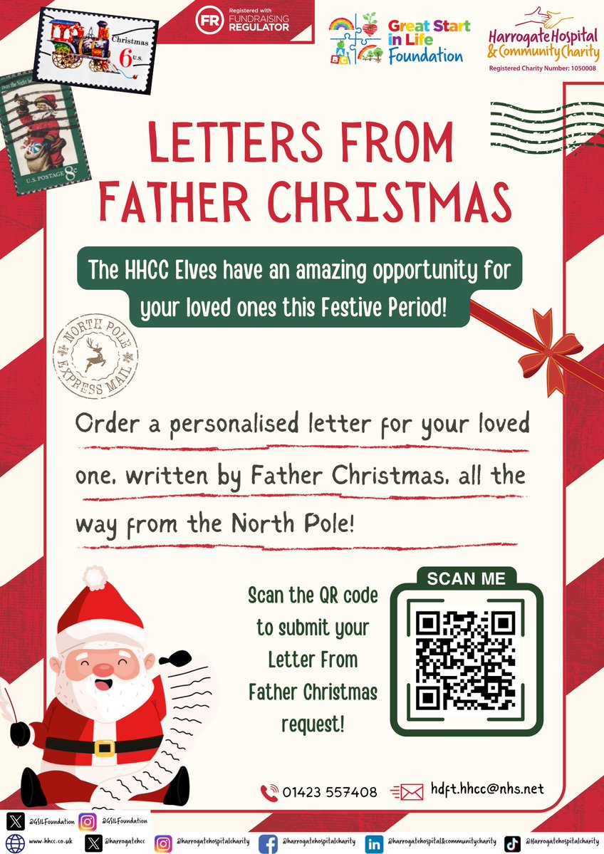 HHCC are excited to announce the launch of Letters from Father Christmas 2024! By popular demand, the HHCC Elves are here to give something back this festive season; a personalised letter from the main man himself!

Request your personalised letter here - hhcc.co.uk/letters-from-f…